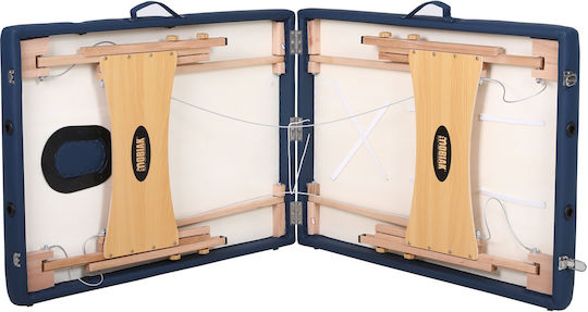 Mobiak Wooden Folding Blue Massage and Physiotherapy Bed 185x70cm