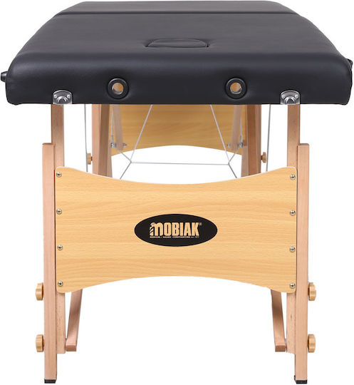 Mobiak Wooden Portable/Folding Black Massage and Physiotherapy Bed 180x60cm