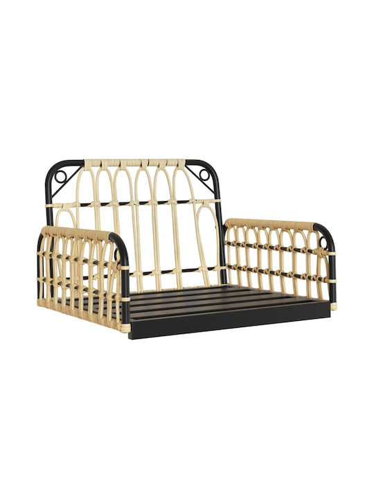 Rattan Swing Brown with 110kg Maximum Weight Capacity L63xW58xH39cm