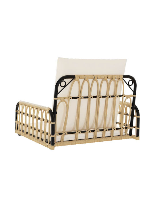 Rattan Swing Brown with 110kg Maximum Weight Capacity L63xW58xH39cm