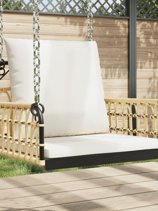 Rattan Swing Brown with 110kg Maximum Weight Capacity L63xW58xH39cm