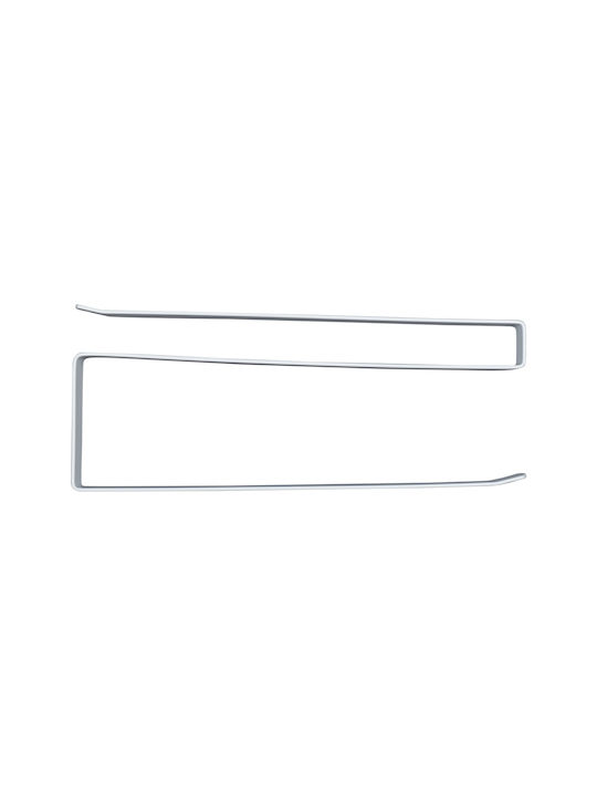 Uncle George Metallic White Paper Towel Holder 1x25x10cm