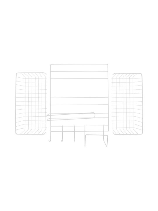 Uncle George Wall Mounted Metal Paper Towel Holder White 30x13x40cm