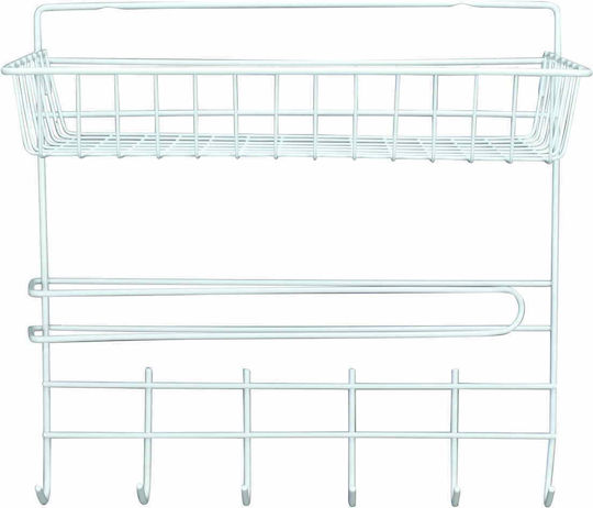 Uncle George Wall Mounted Metallic White Paper Towel Holder 30x14x29cm