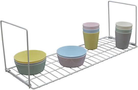 Uncle George Wall Metal Shelf 60x20x20cm White