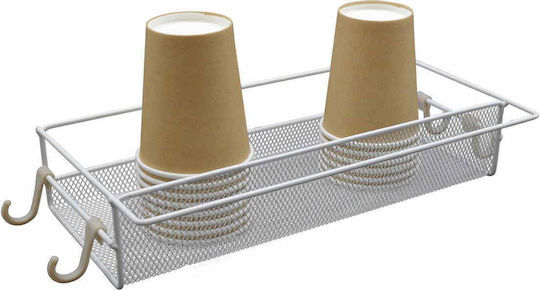 Uncle George Wandmontage Metallisches Regal 6cm Weiß