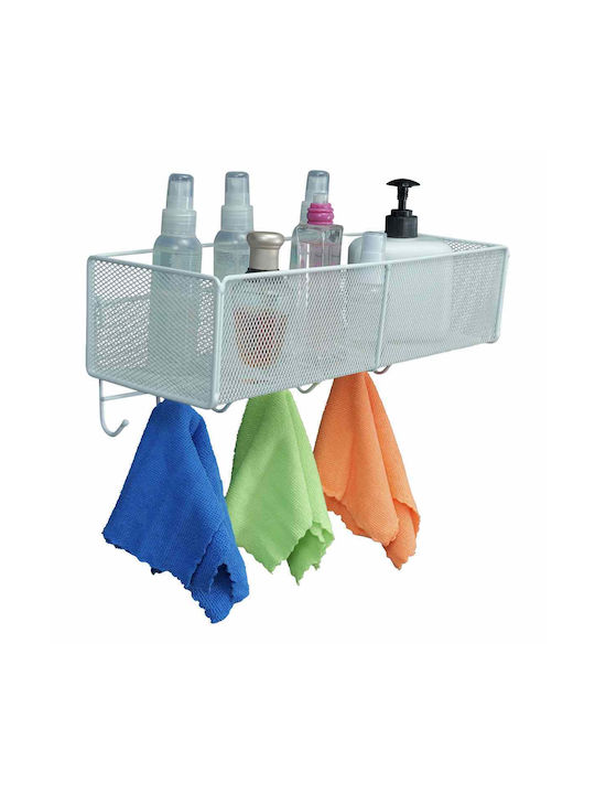 Uncle George Wall Metal Shelf 40x14x15cm White