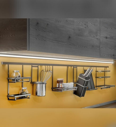 Emuca Pendant Metal Shelf Grey