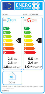 Aiwa PAC-10000PH Portable Air Conditioner 9000 BTU Cooling & Heating