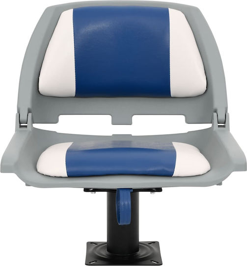 Folding Boat Seat 2 Pcs Blue White 48x51x41 cm 3284278