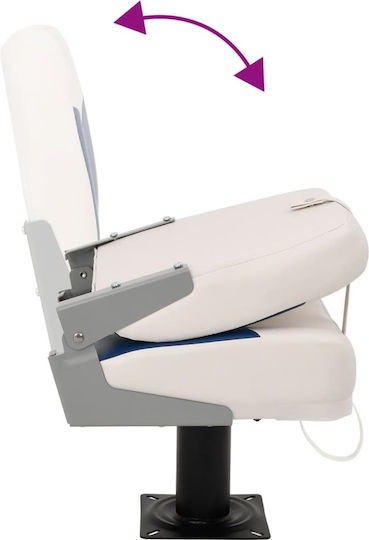 Folding Boat Seat 4 Pieces Blue White 41x36x48 cm 3284287