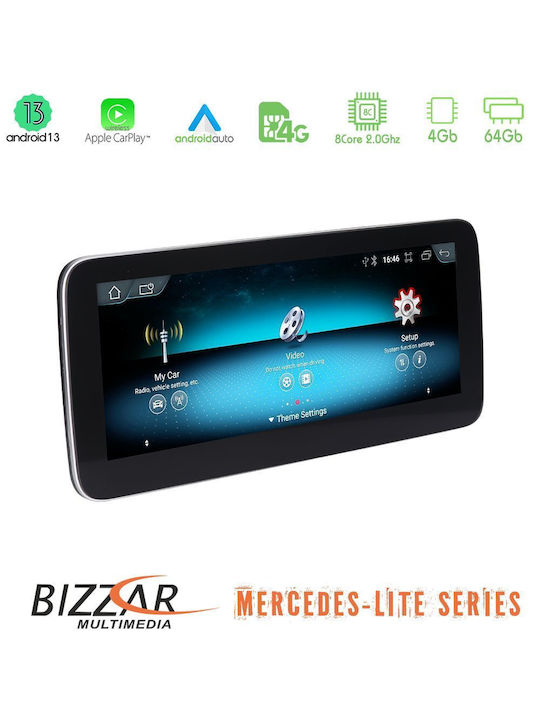 Bizzar Car Audio System for Mercedes-Benz GLA / A Class / B Class / C Class / CLA Class / G Class / E Class / GLK 2009-2016 (Bluetooth/USB/WiFi/GPS/Apple-Carplay/Android-Auto/CD) with Touch Screen 10.25"