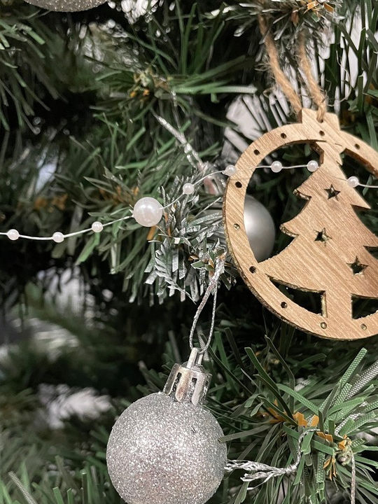 Dekorative Perlen Weihnachtsbaum Zola Perlweiß 5m Verschiedene Größen