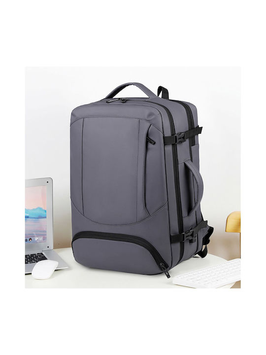 Playbags Fabric Backpack Waterproof with USB Port Gray 34lt