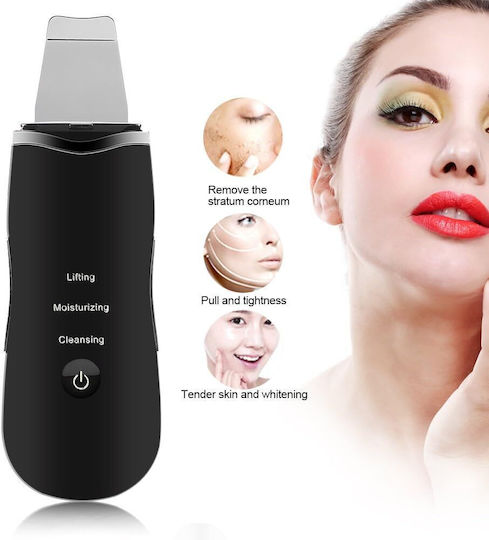 Exfoliant ultrasonic Ubx încărcare USB negru 2 capete de silicon 17.5x5.5x1.5 cm