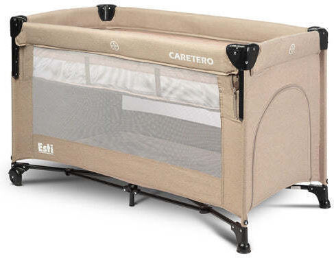 Caretero Esti Playpen 2 Levels with Mattress Brown 126x65cm