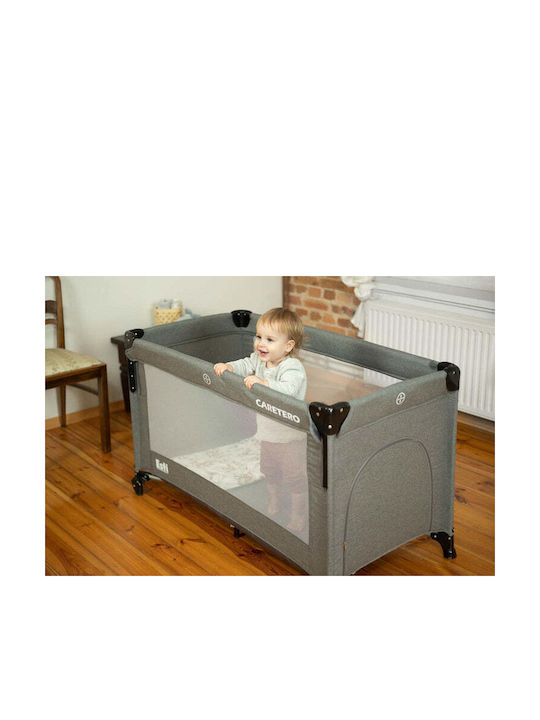 Caretero Esti Playpen 2 Levels with Mattress Brown 126x65cm