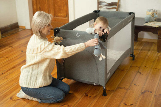 Caretero Esti Playpen 2 Levels with Mattress Brown 126x65cm