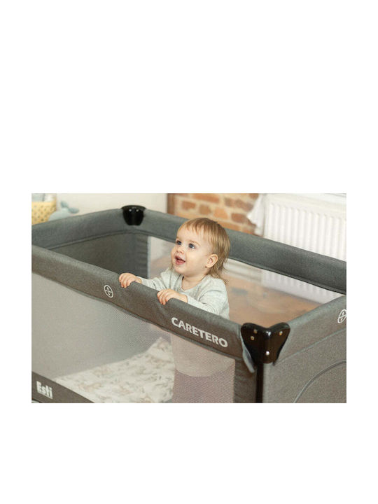 Caretero Esti Playpen 2 Levels with Mattress Brown 126x65cm
