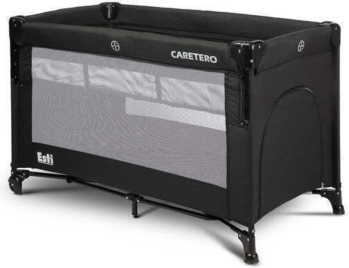 Caretero Esti Playpen 2 Levels with Mattress Black 126x65cm