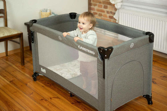 Caretero Esti Playpen 2 Levels with Mattress Black 126x65cm