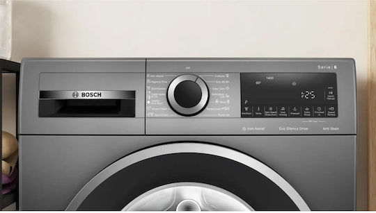 Bosch Mașină de Spălat Rufe 9kg cu Tehnologie cu Abur 1400 Rotiri Asistență Fier Inox WGG244ZREU