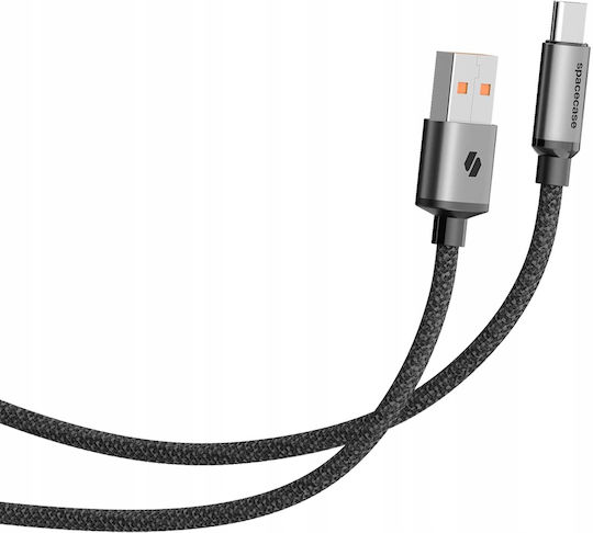 Spacecase Cl03 Редовна USB 2.0 Кабел USB-C мъжки - USB-A мъжки Черен 1м (122090)