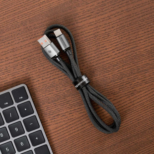 Spacecase Cl03 Редовна USB 2.0 Кабел USB-C мъжки - USB-A мъжки Черен 1м (122090)