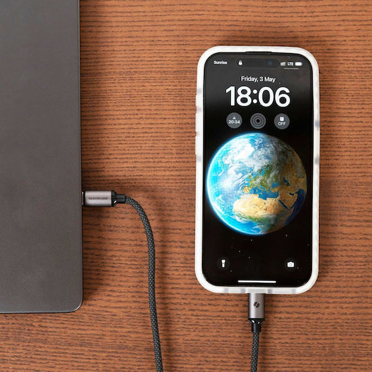Spacecase Cl05 Regular la Cablu Lightning 20W Negru 1m (122093)