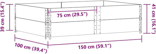 vidaXL Κολάρα Παλέτας 150x100x41εκ. 2τμχ
