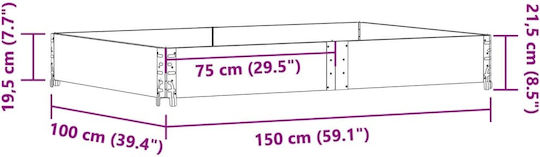 vidaXL Κολάρα Παλέτας 150x100x21.5εκ.