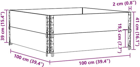 vidaXL Κολάρα Παλέτας 100x100x41εκ. 2τμχ