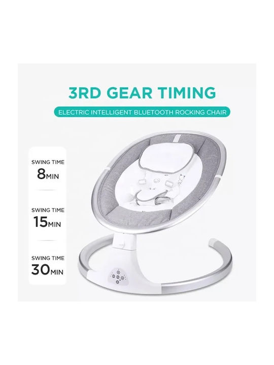 Electric Relax pentru Bebeluși Leagăn cu Muzică Gri