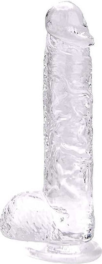 Loving Joy Realistisches Dildo mit Hoden Transparent 23cm