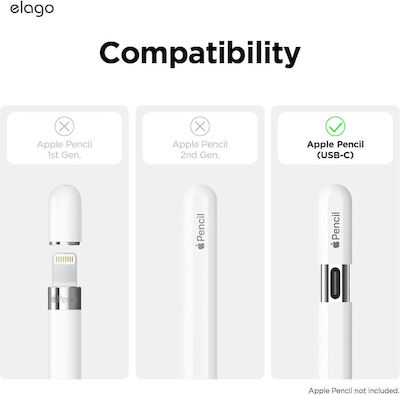 Elago Classic Θήκη Γραφίδας για Apple Pencil (USB-C) σε Μαύρο χρώμα