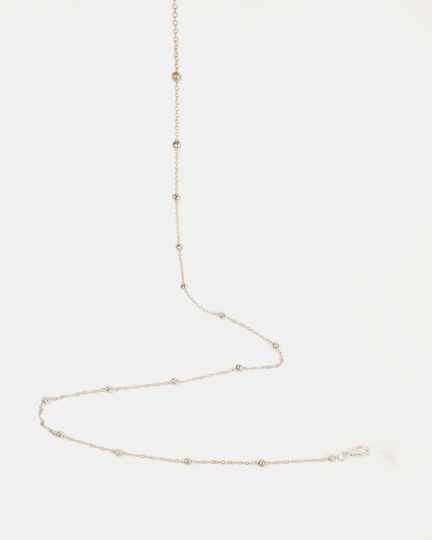 Brillenkette Weiß mit weißen Verschlüssen