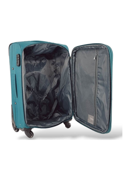 Playbags Куфари За Пътуване Текстилни Петролени С 4 Колела Комплект 2 Части