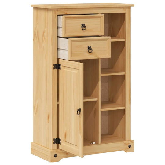 vidaXL Badezimmerschrank B70xT33xH110cm Braun