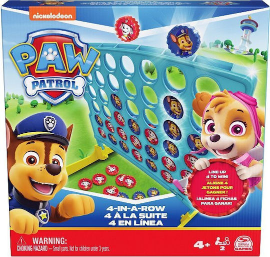 Joc de Societate Paw Patrol Four in a Row pentru 2 Jucători 4+ Ani (EN) Spin Master