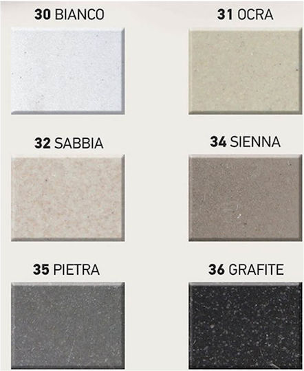 Sanitec Ultra Granite Drop-In Spüle aus Verbundgranulat B116xT50cm Nero