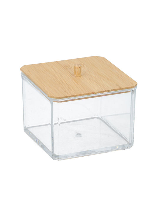 Alpina Bamboo Cotton/Swabs Case Countertop Transparent