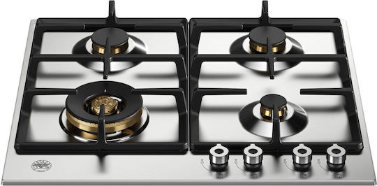 Bertazzoni Gaskochfeld Autonom Edelstahl 60.2x52.2εκ. Silber