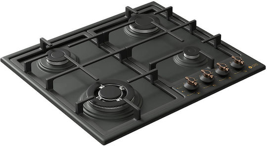 Thermogatz TGS 9511 BL Rustic Gaskochfeld Autonom 59x52εκ.