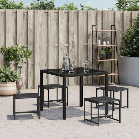 Μεταλλικό Σκαμπό 4τμχ 40x40x35cm Μεταλλικό Σκαμπό 4τμχ 40x40x35cm