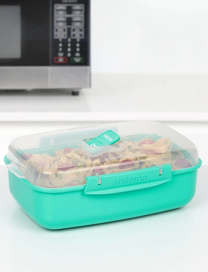 Sistema Lunchbox Kunststoff Turquoise Geeignet für die Mikrowelle 1250ml 1Stück