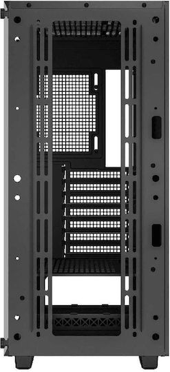 Deepcool CC560 v2 Геймърско бюро Midi Tower Компютърна кутия със страничен прозорец Черен