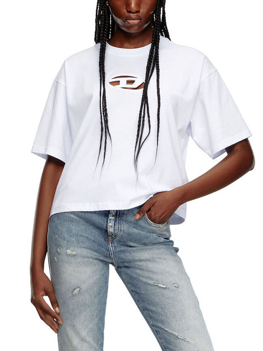 Diesel Femeie Crop Tricou White