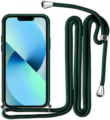 Σκούρο Silicone Back Cover with Strap Green (TCL 306 / 305 / 30 SE / 30E)