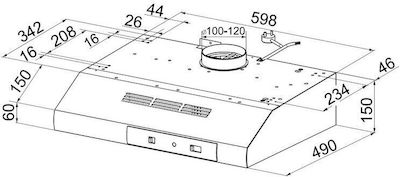 De'Longhi DCH 6 B EC Ελεύθερος Απορροφητήρας 60cm Μαύρος