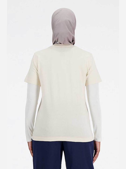 Stacked Γυναικείο Αθλητικό T-shirt Κρεμ